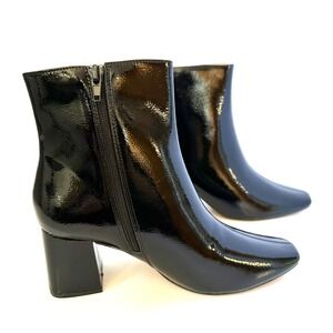 Journee Collection Women's Haylinn Block Heel Dress Booties Black Size 8 NWT/BOX